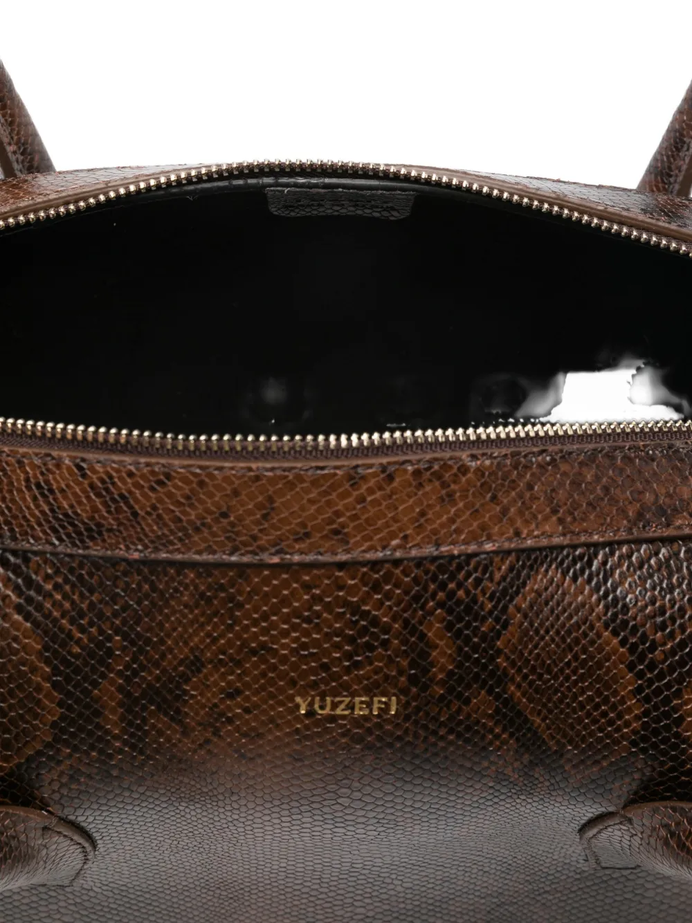 Yuzefi Brioche Leather Shoulder Bag In Brown
