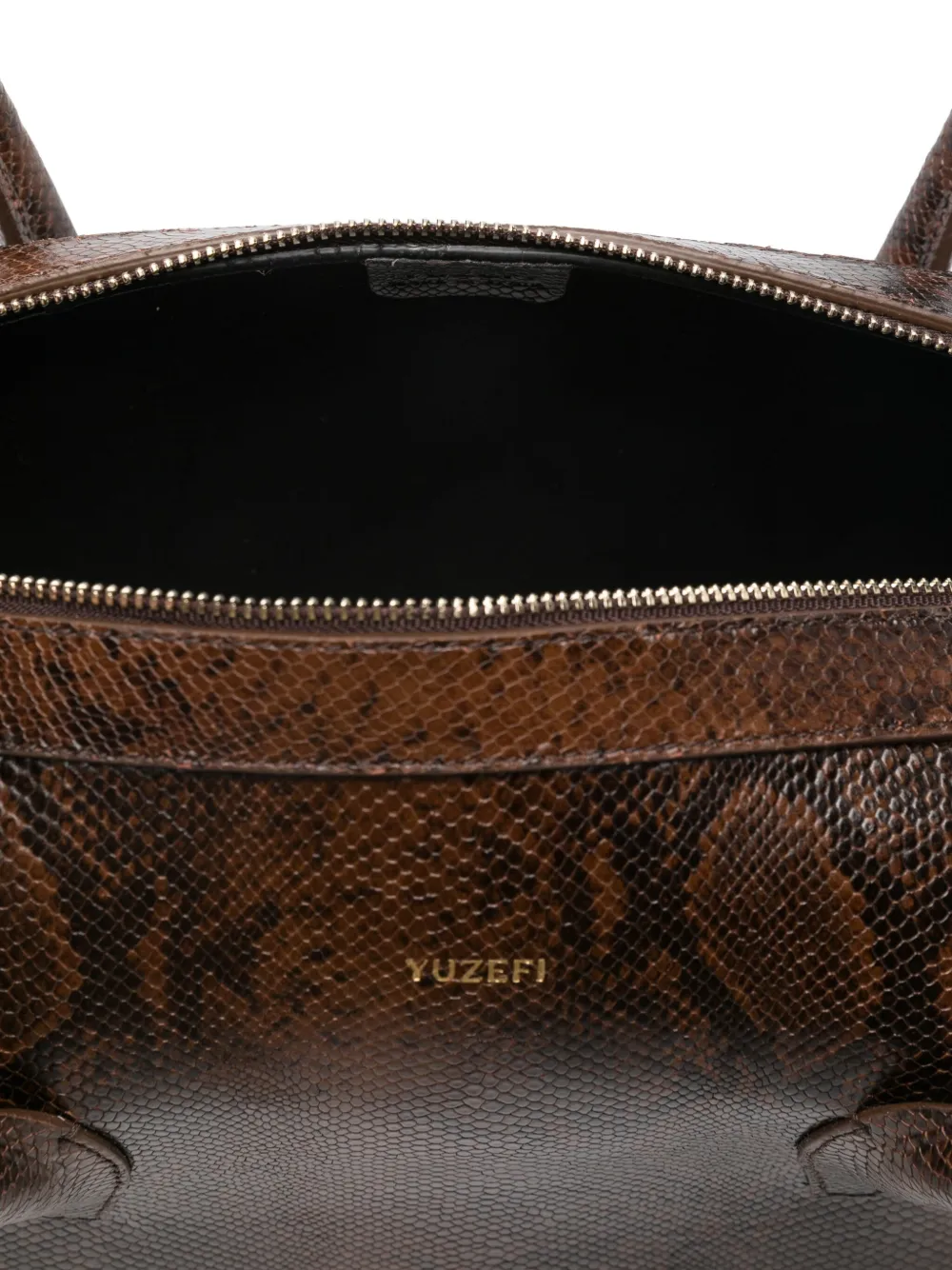 Yuzefi Brioche leren schoudertas Bruin