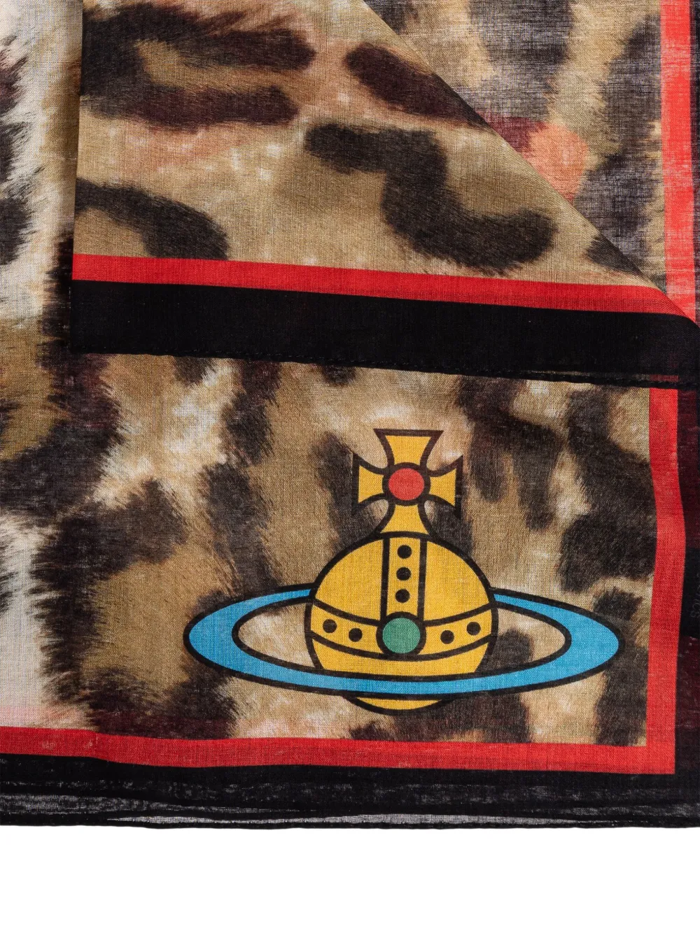 Vivienne Westwood Orb Animal-print Scarf In Multi
