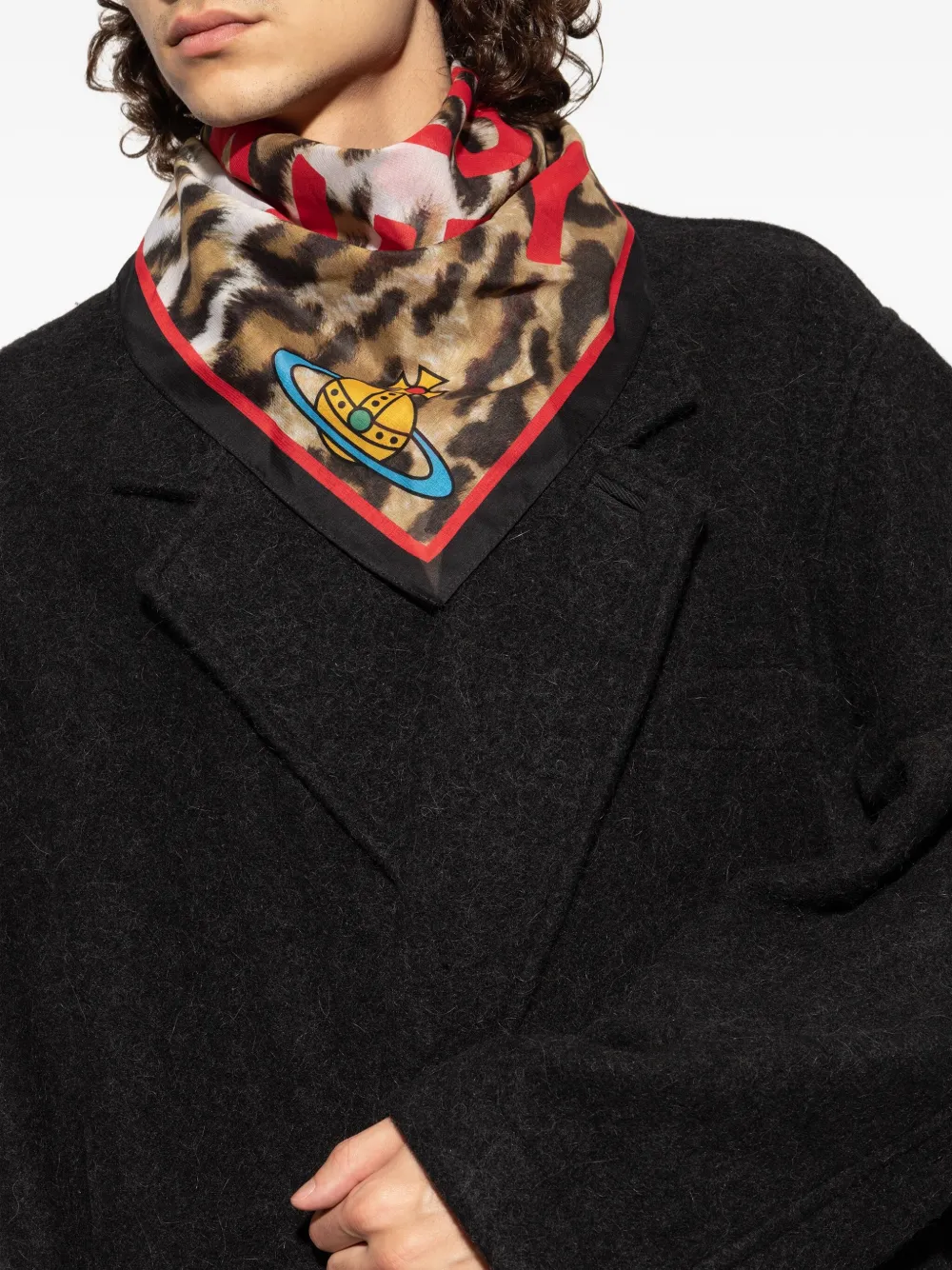 Vivienne Westwood Orb Animal-print Scarf In Multi
