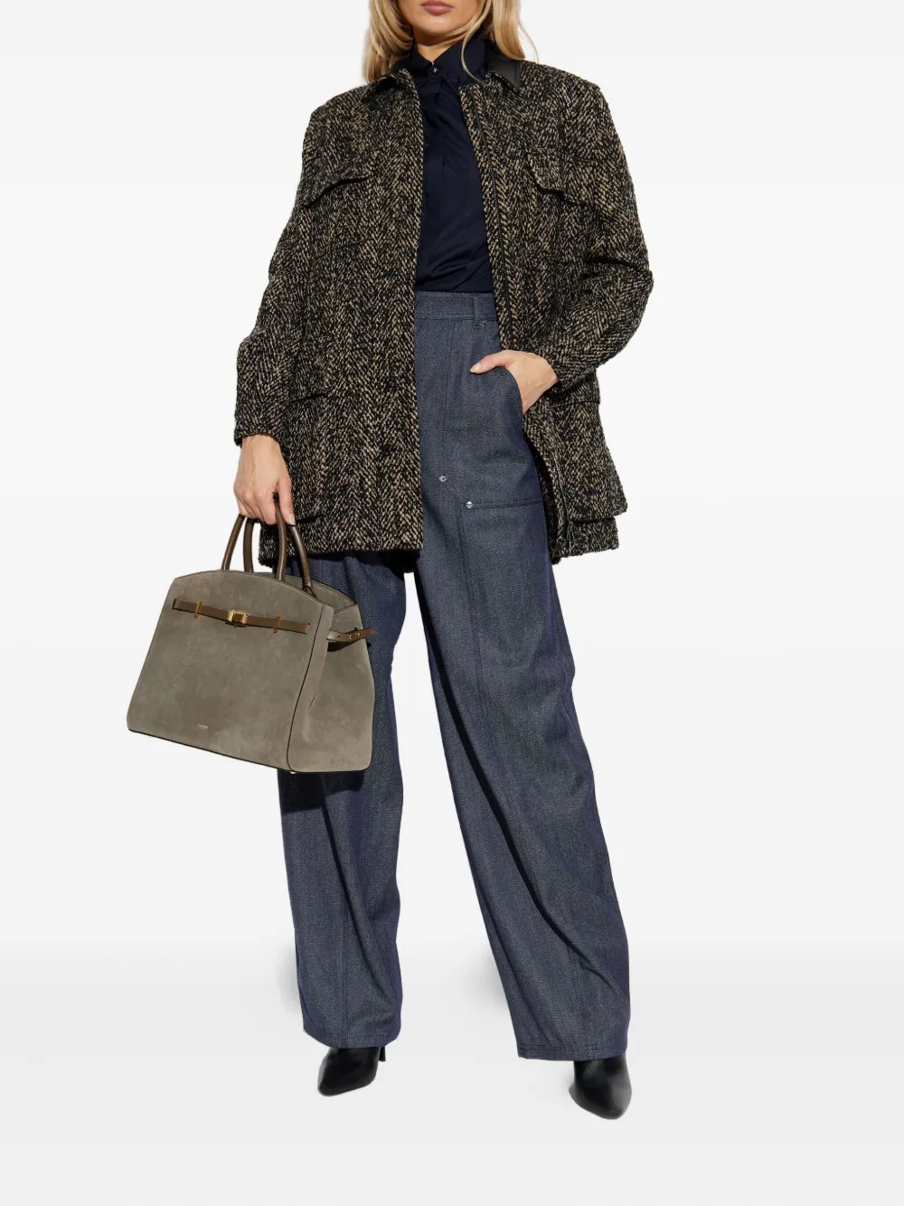 Max Mara Camisa Mozart Con Bolsillo - Azul 