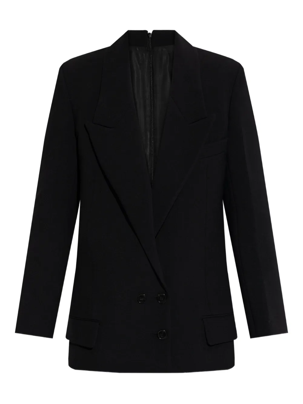 Victoria Beckham double-breasted peak-lapel jacket | أسود | Image 1