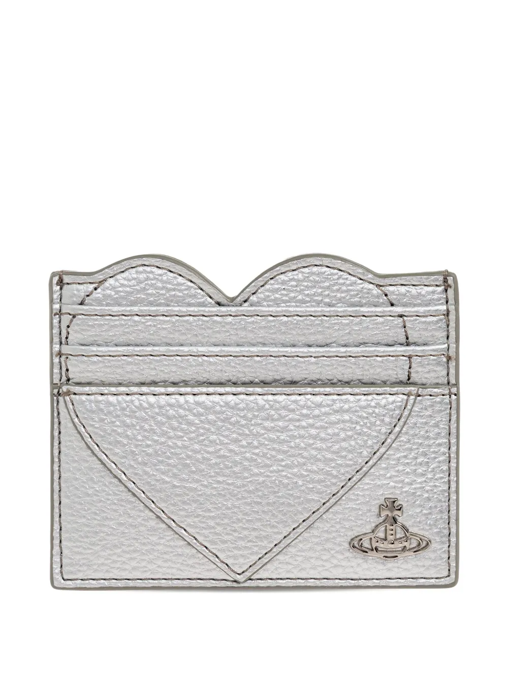 Vivienne Westwood Heart Card Holder In Metallic