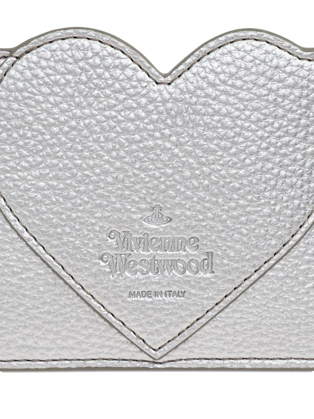 Vivienne Westwood Heart Card Holder In Metallic