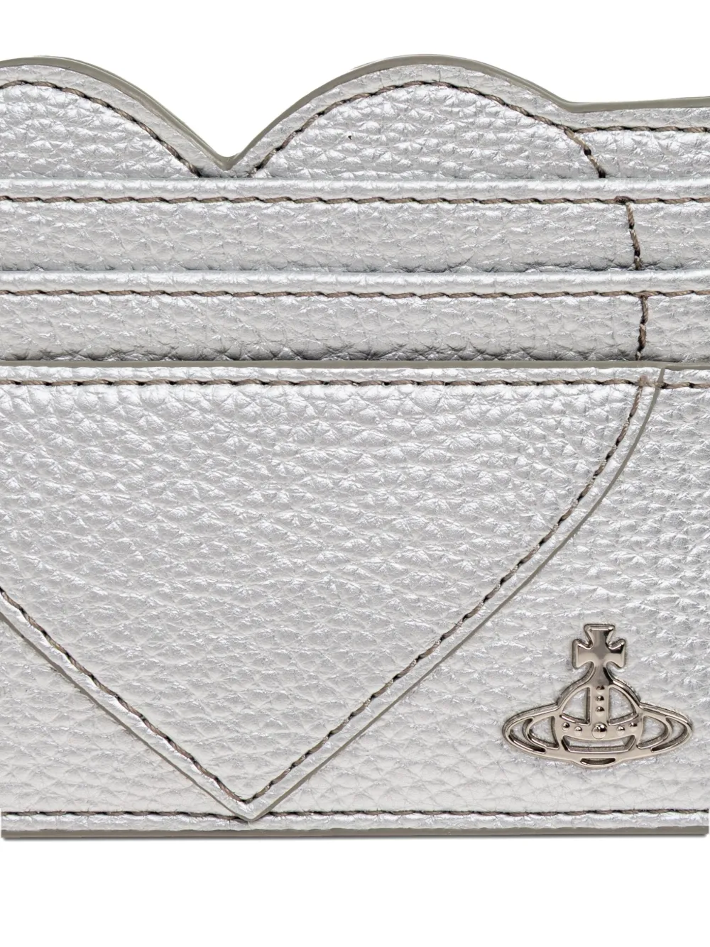 Vivienne Westwood Heart Card Holder In Metallic