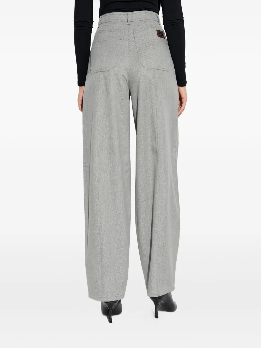 Max Mara Abetaia Seam-detail Trousers In Gray