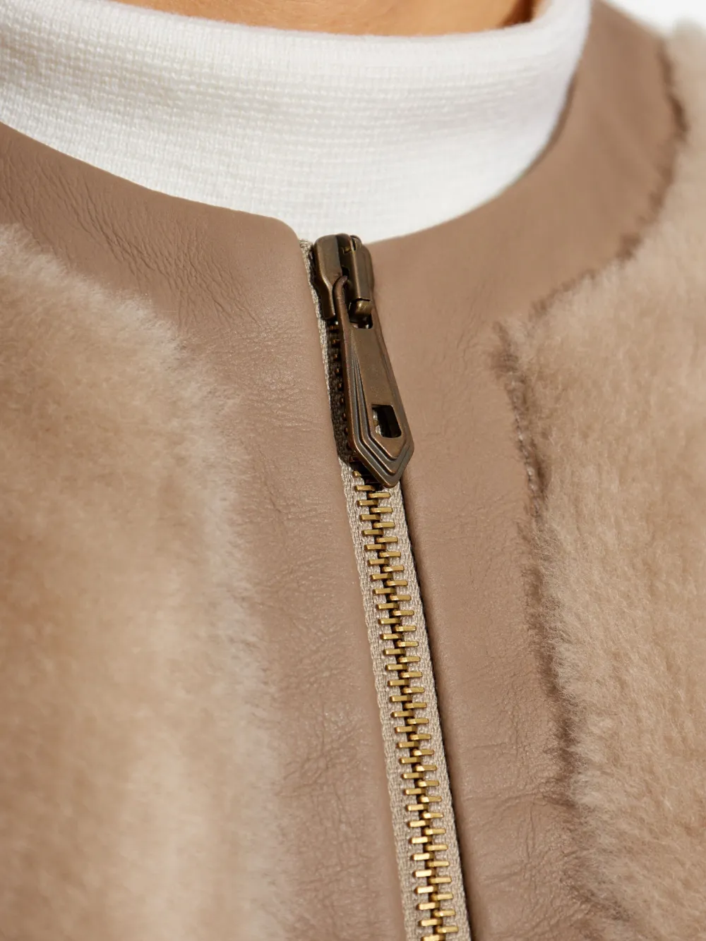 Max Mara Sheepskin Knitwear Coat In Multi