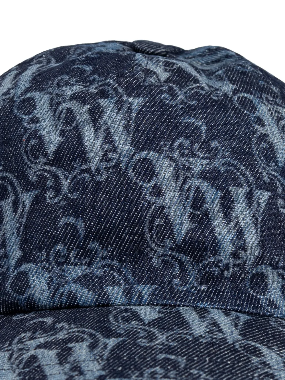 Vivienne Westwood Denim Monogram Baseball Cap In Multi