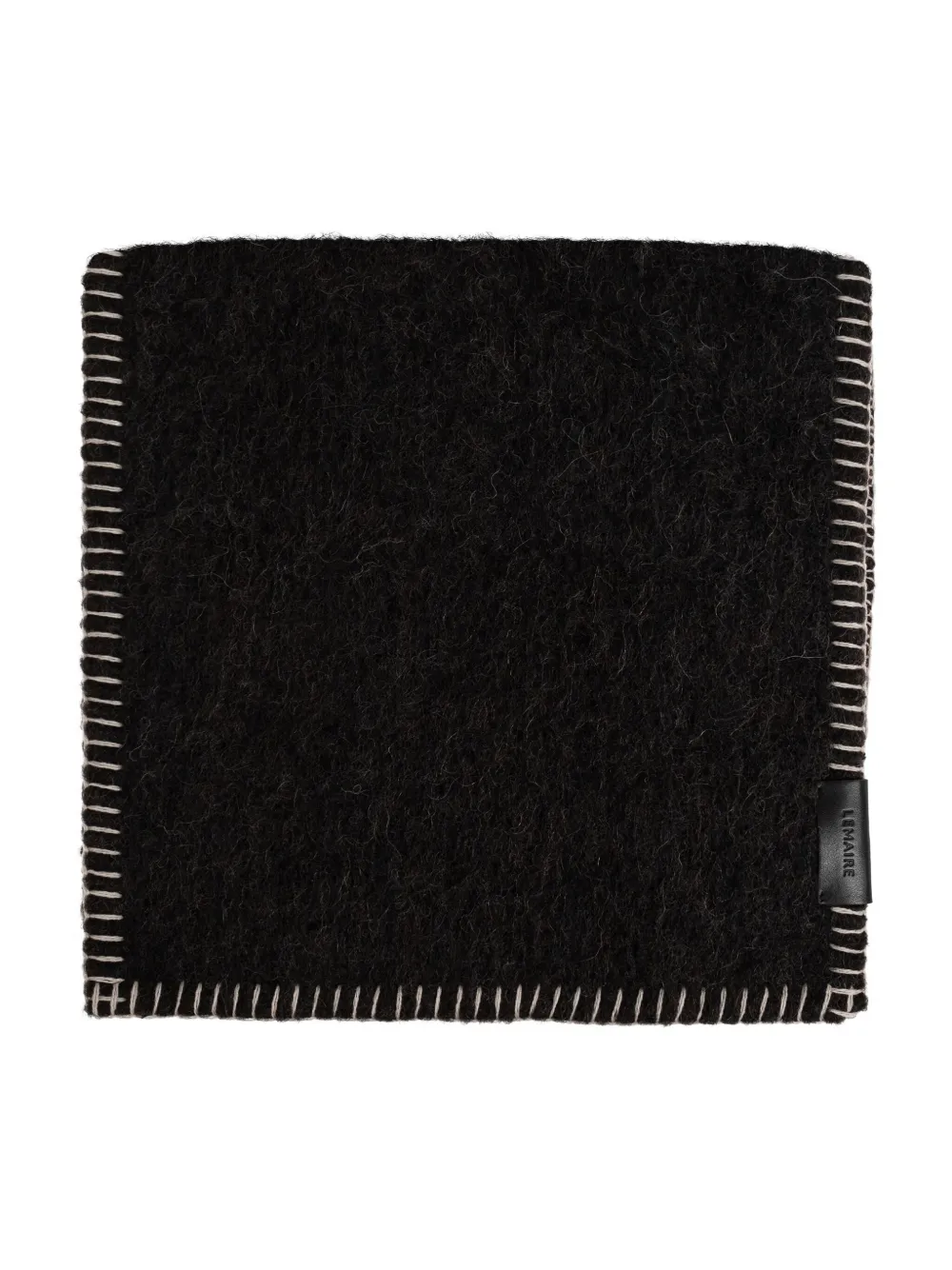 LEMAIRE stitched-trim scarf | Black | Image 1