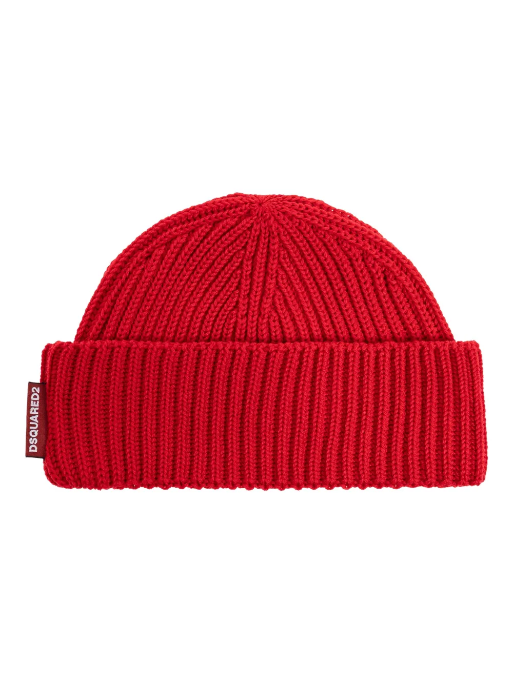 Dsquared2 Ribbed Beanie And Scarf Set In Red