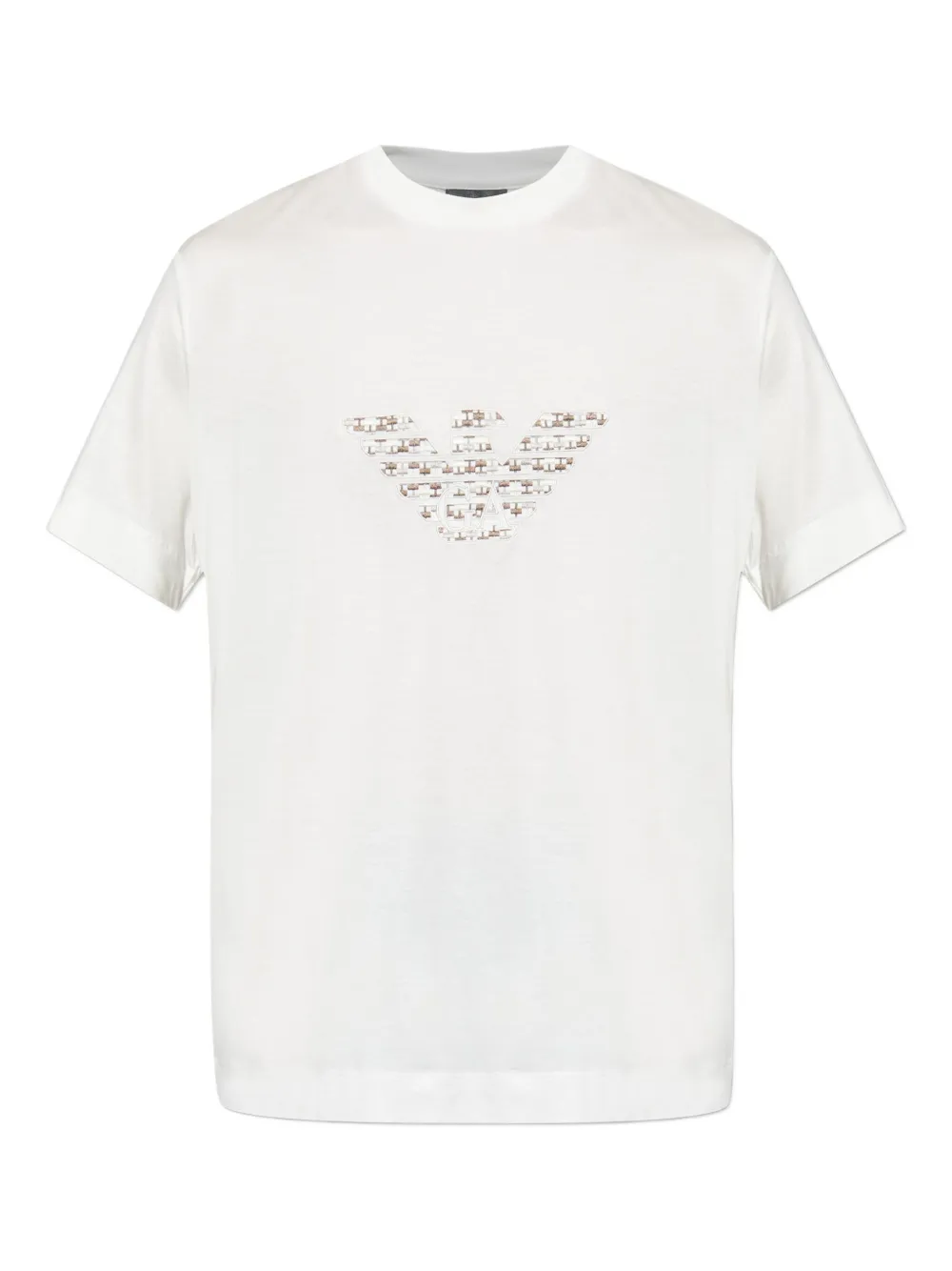 Emporio Armani logo-embroidered T-shirt | White | Image 1