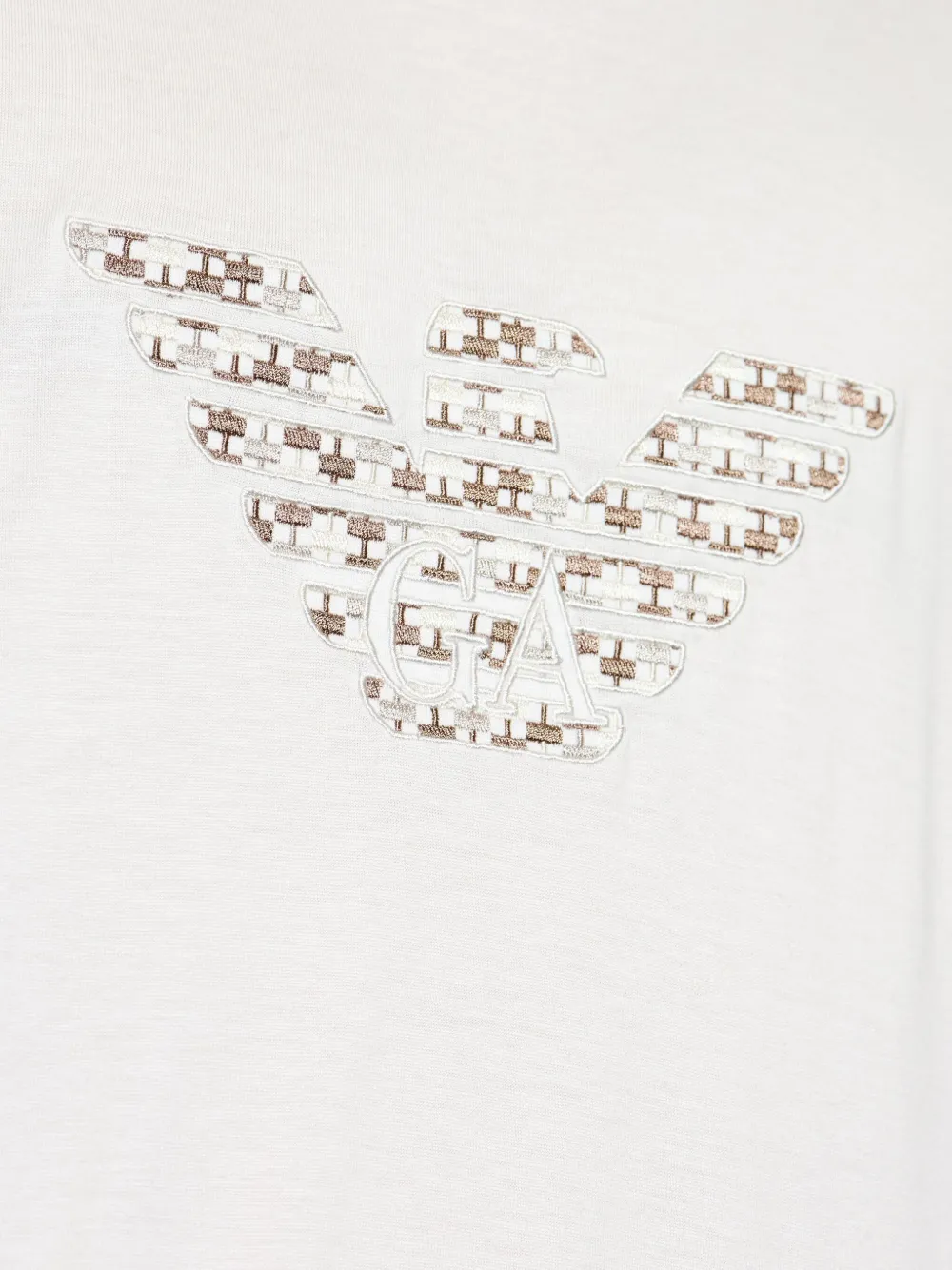 Emporio Armani T-shirt met geborduurd logo Wit