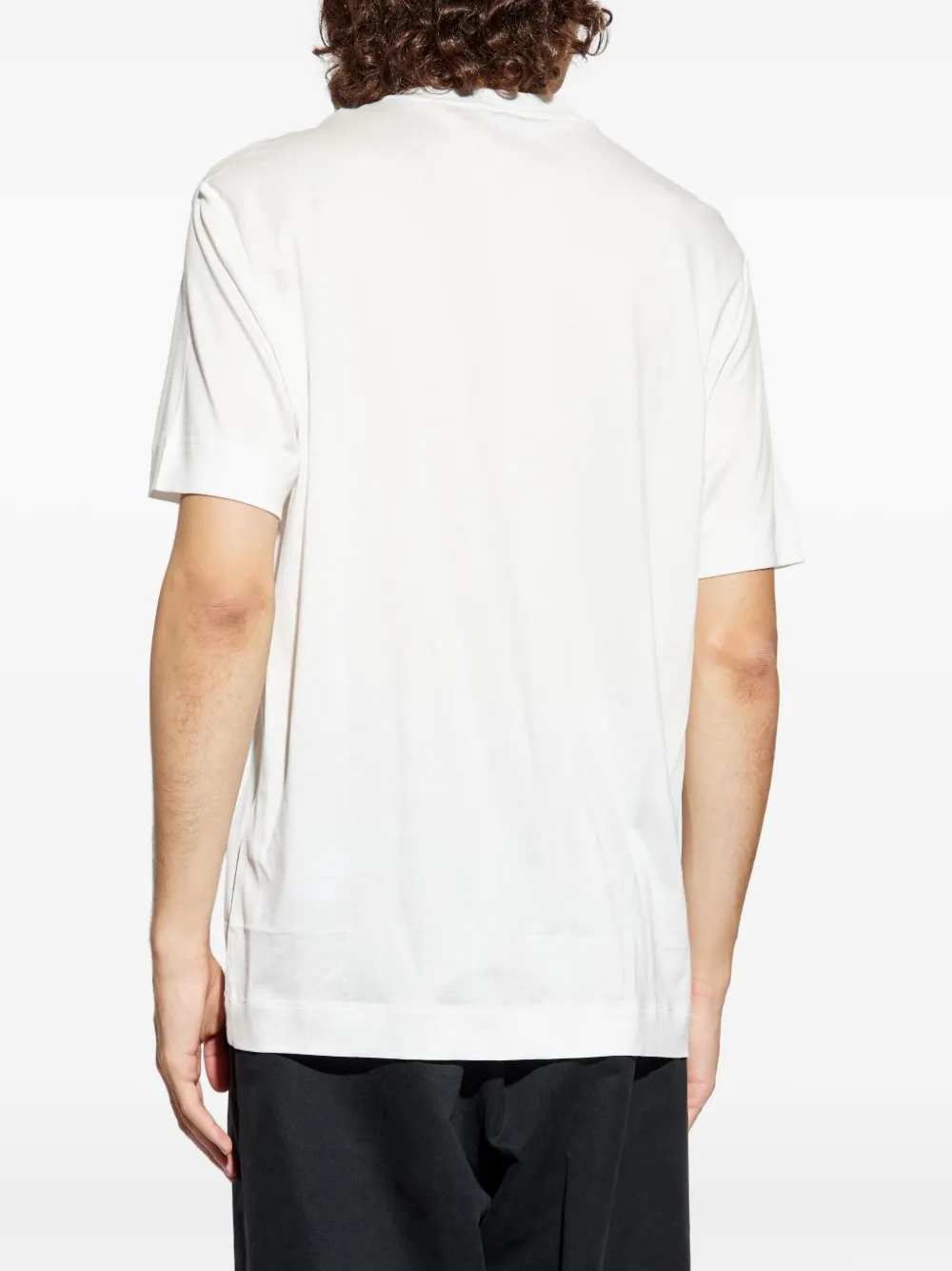 Emporio Armani T-shirt met geborduurd logo Wit