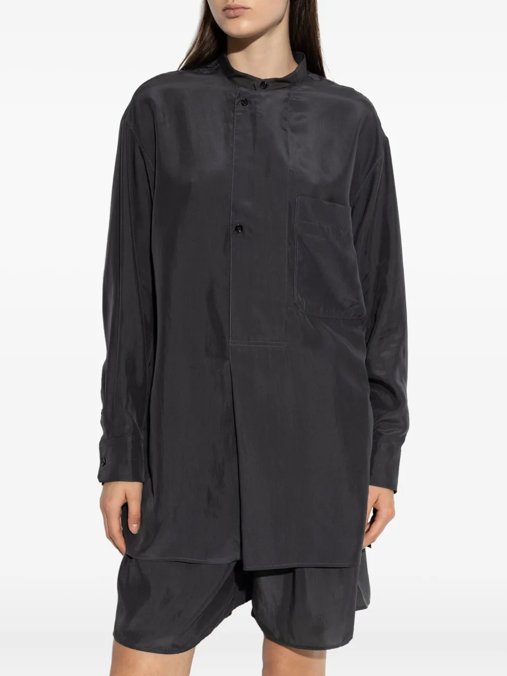 Lemaire Pocket Button Shirt In Black