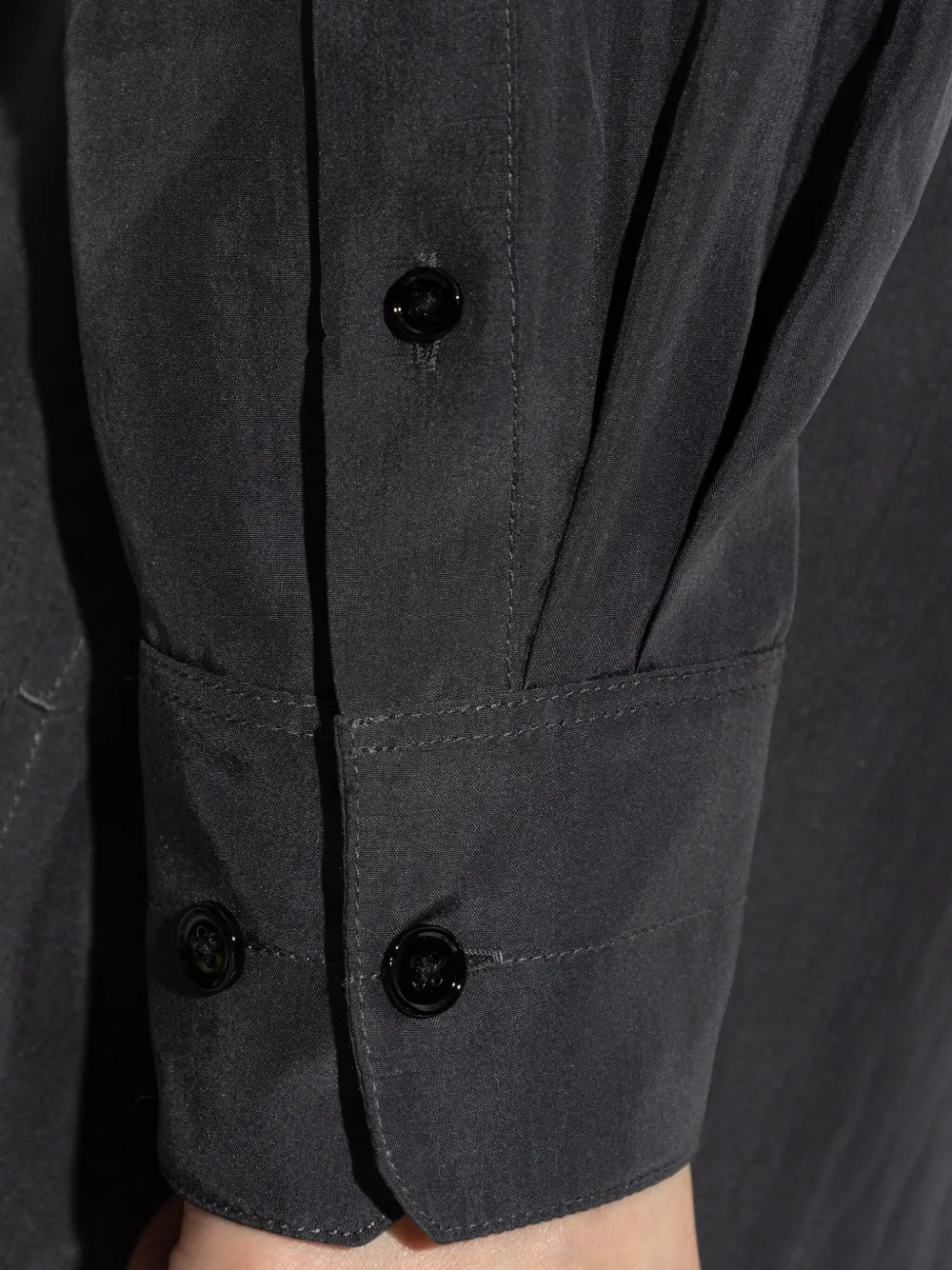 LEMAIRE Blouse met zak en knoop Zwart