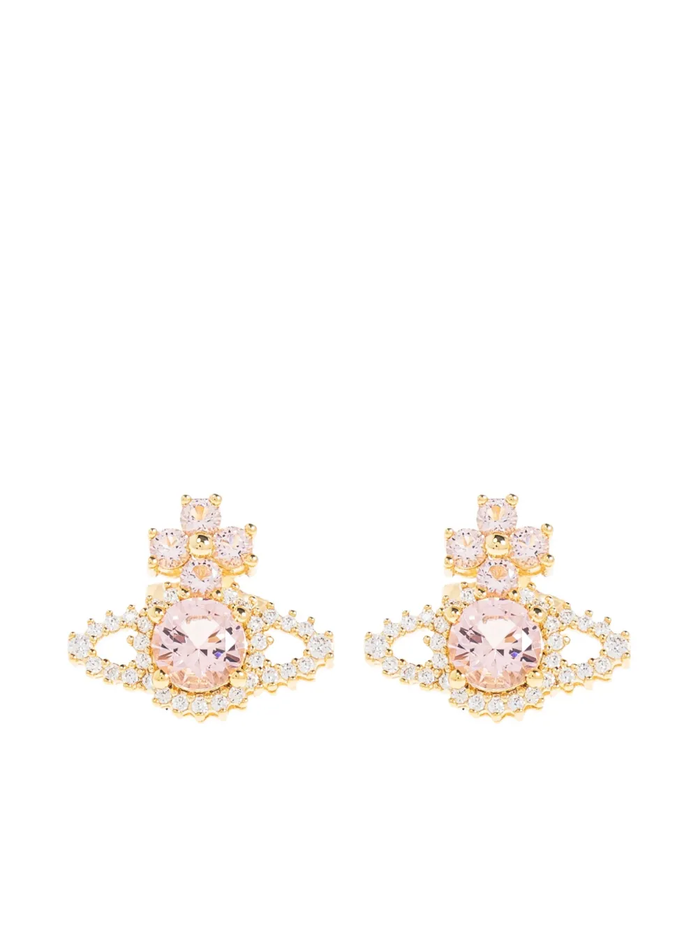 Vivienne Westwood Orb Stud Earrings In Gold