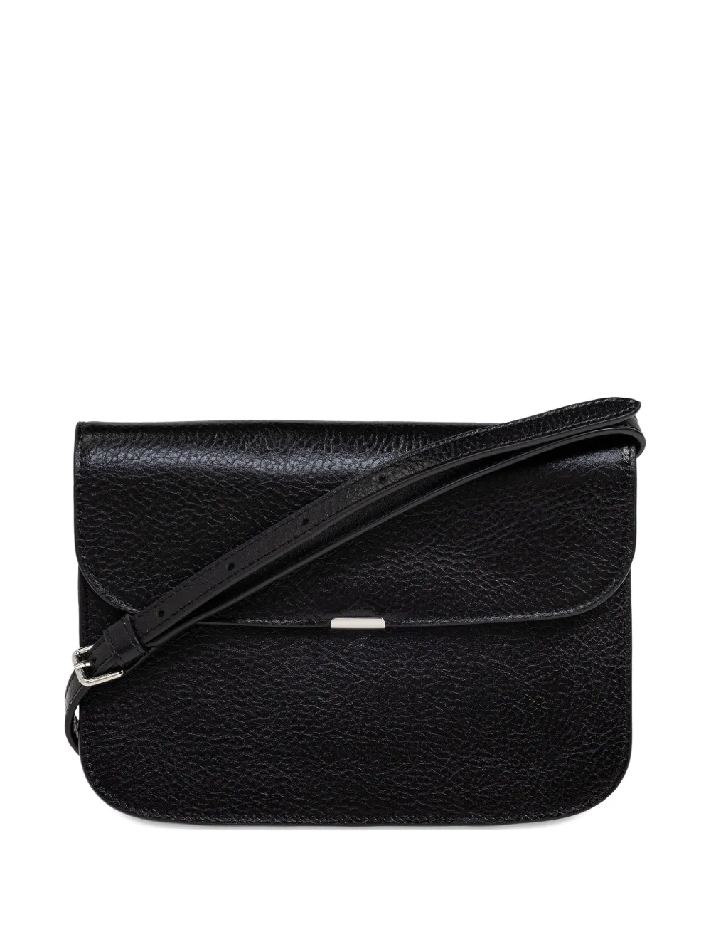 Lemaire Soft Tab Messenger Bag In Black
