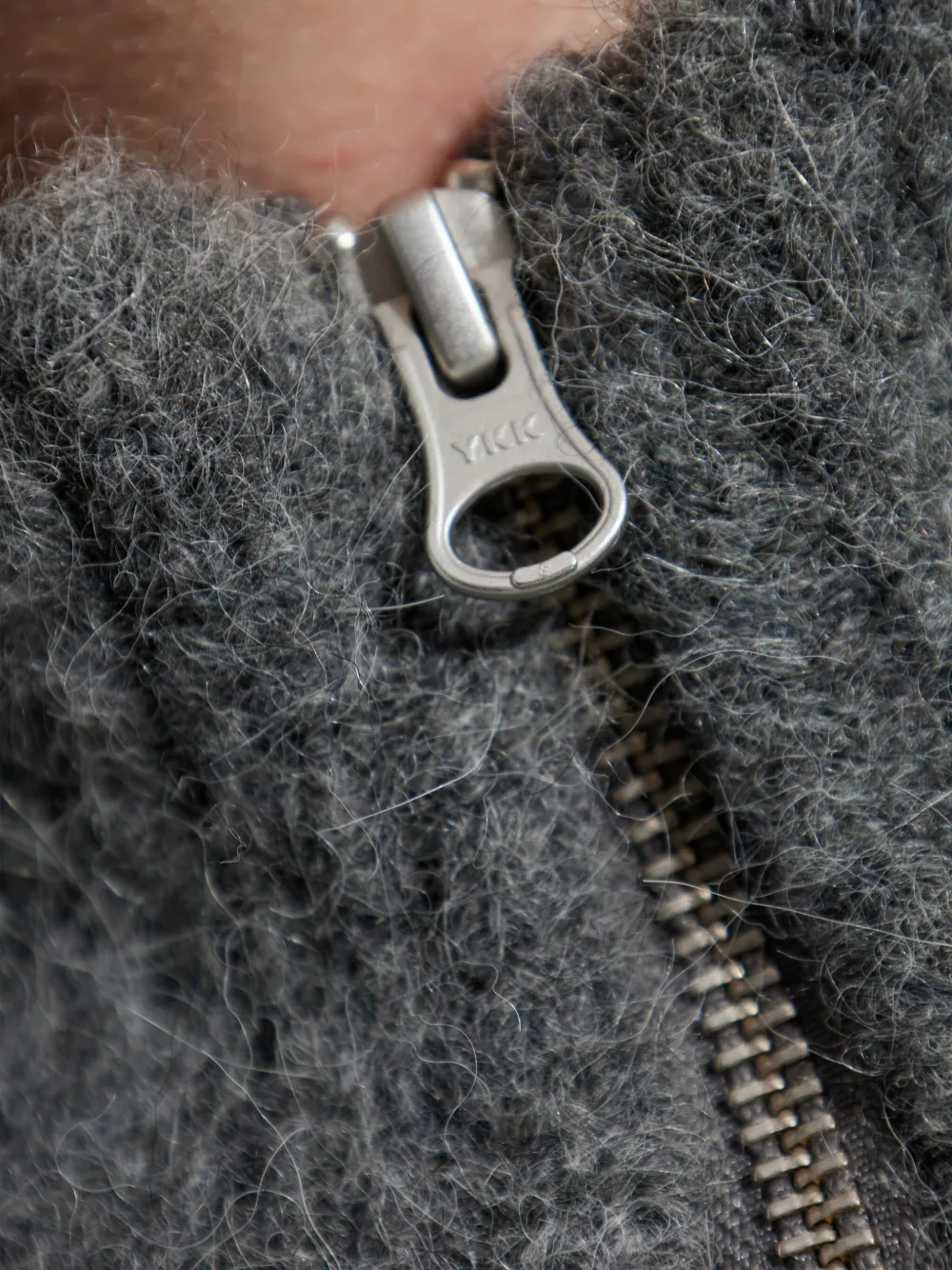 Samsoe & Samsoe Sajean Zip Cardigan In Gray