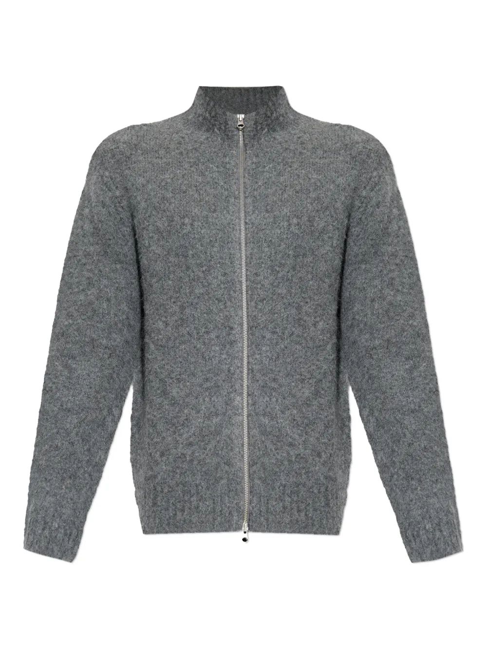 Samsoe & Samsoe Sajean Zip Cardigan In Gray