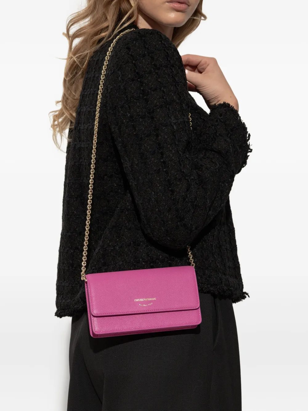 Emporio Armani mini leather cross body bag | Image 2