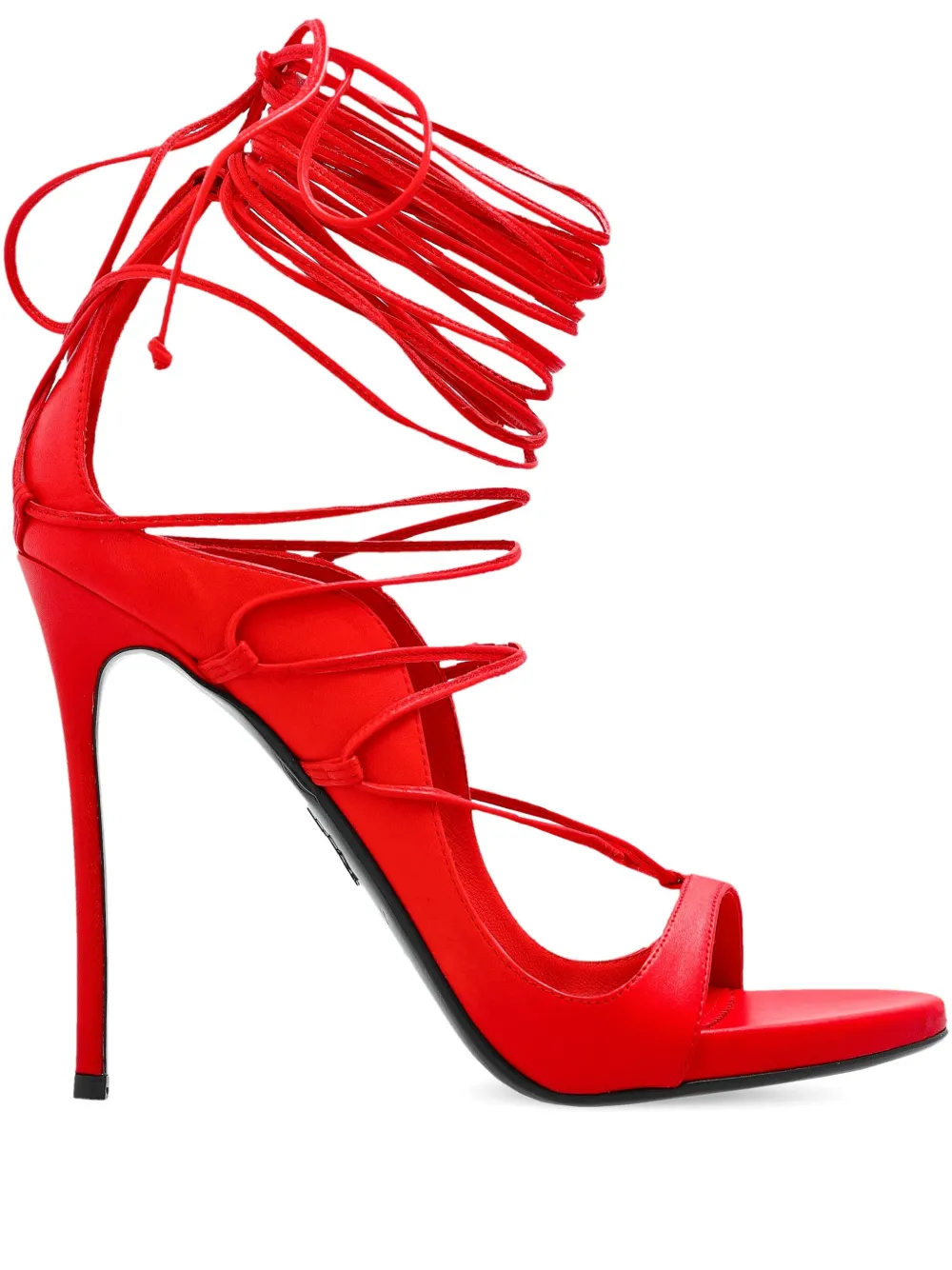 Dsquared2 X 120mm Vaquera Lace-up Heeled Sandals In Red