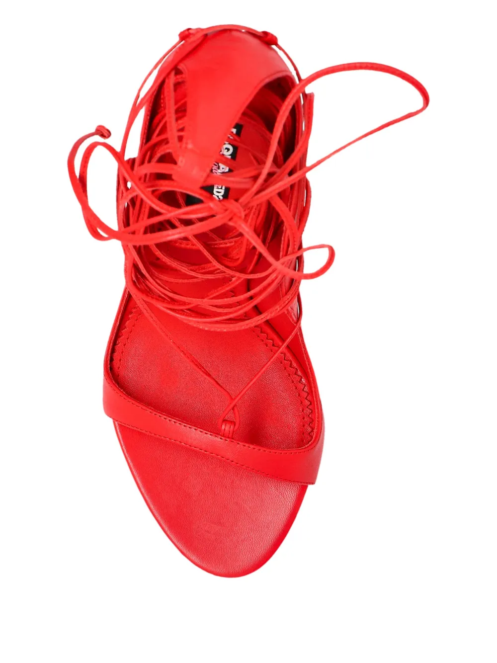 Dsquared2 X 120mm Vaquera Lace-up Heeled Sandals In Red