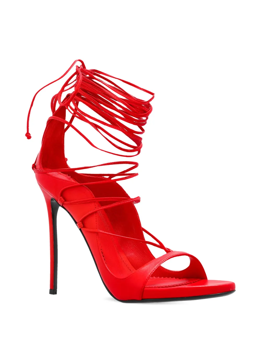 Dsquared2 X 120mm Vaquera Lace-up Heeled Sandals In Red
