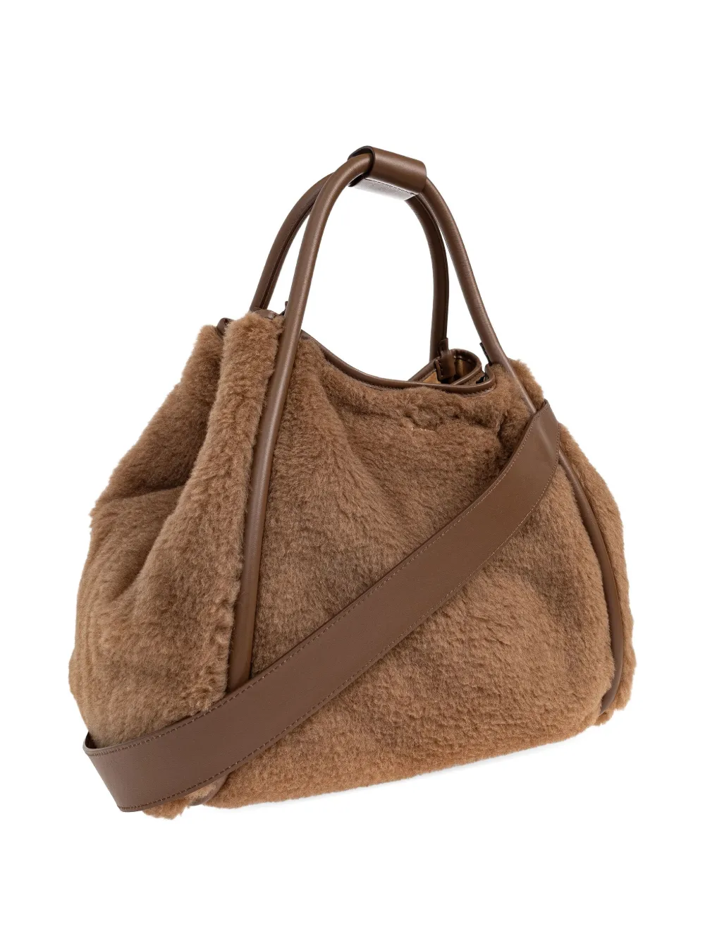Max Mara Small Teddy Tote Bag In Brown
