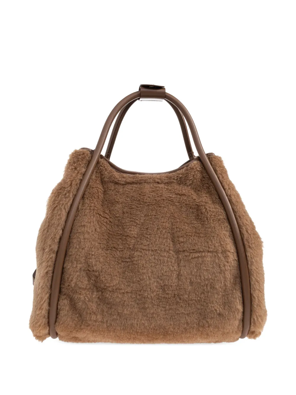 Max Mara Small Teddy Tote Bag In Brown