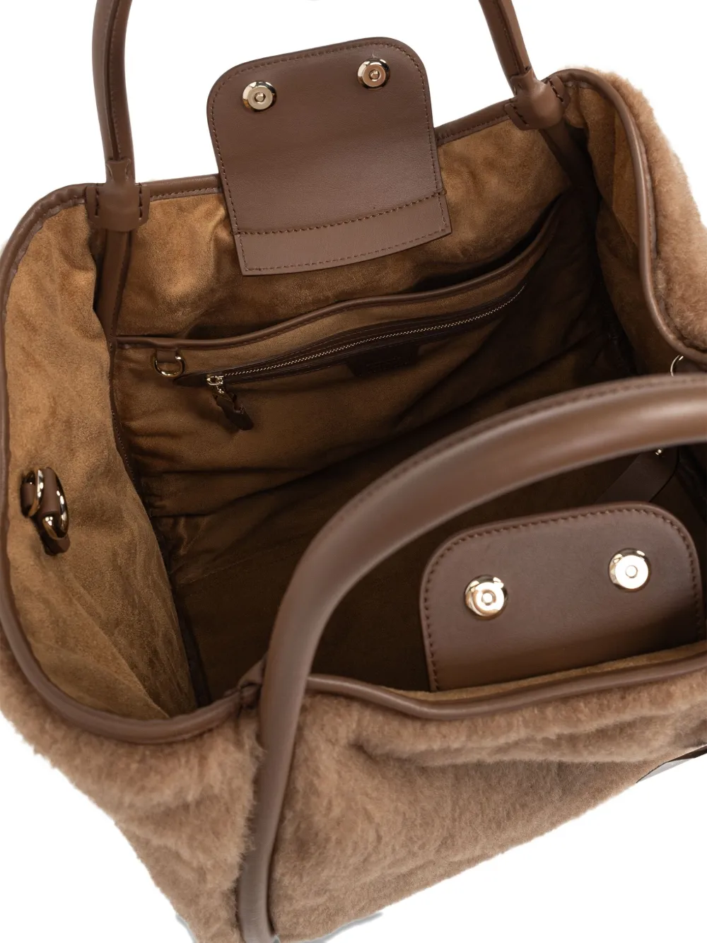 Max Mara Small Teddy Tote Bag In Brown