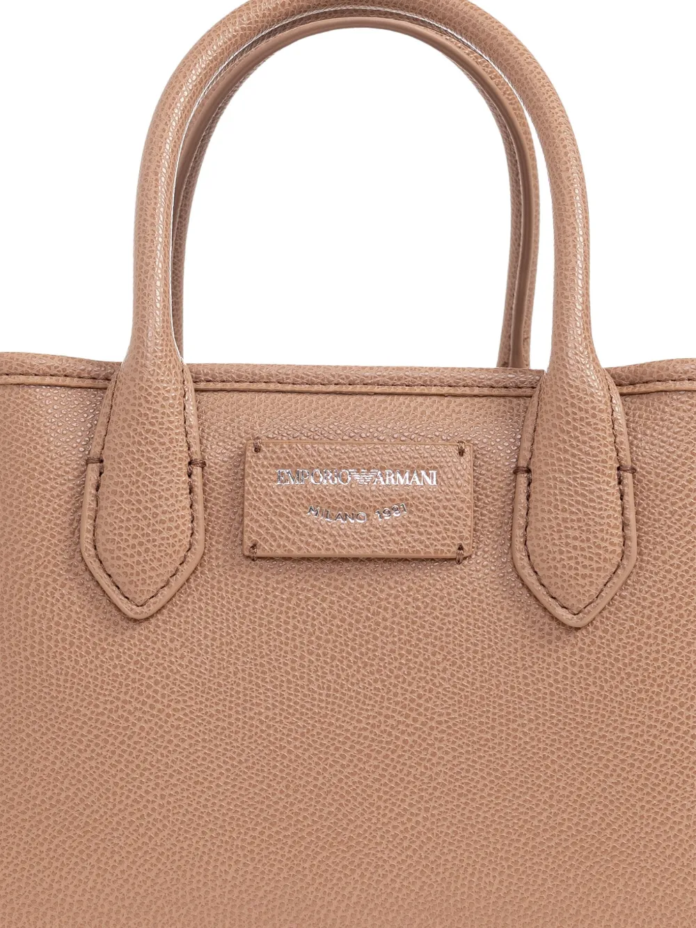 Emporio Armani Shopper met logoprint Bruin