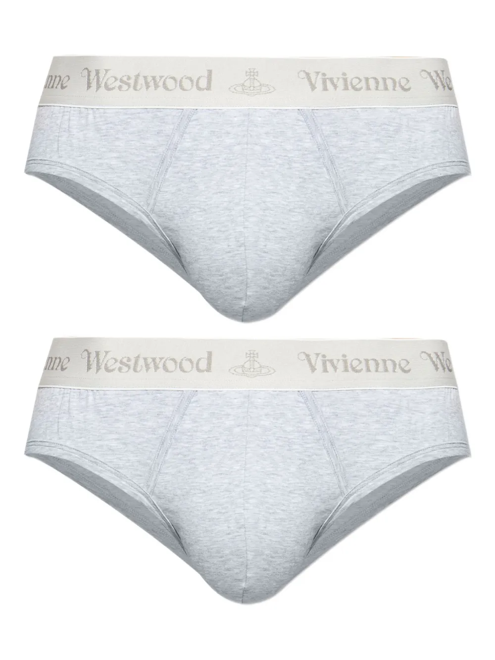Vivienne Westwood logo-band briefs (pack of two) | Grey | Image 1