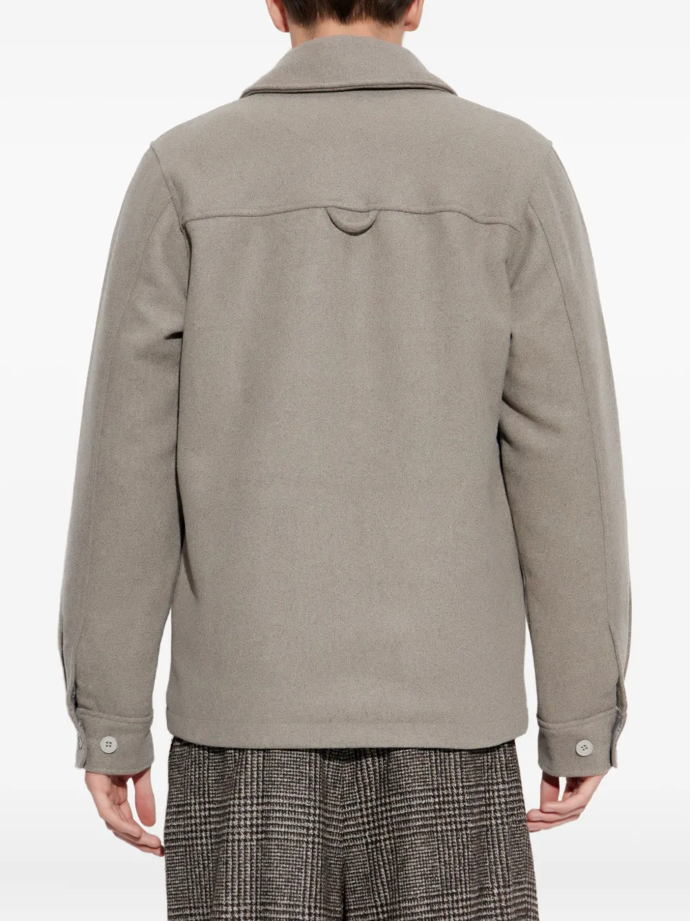 Samsoe & Samsoe Pally Buttoned Pocket Shirt Jacket In Neutral