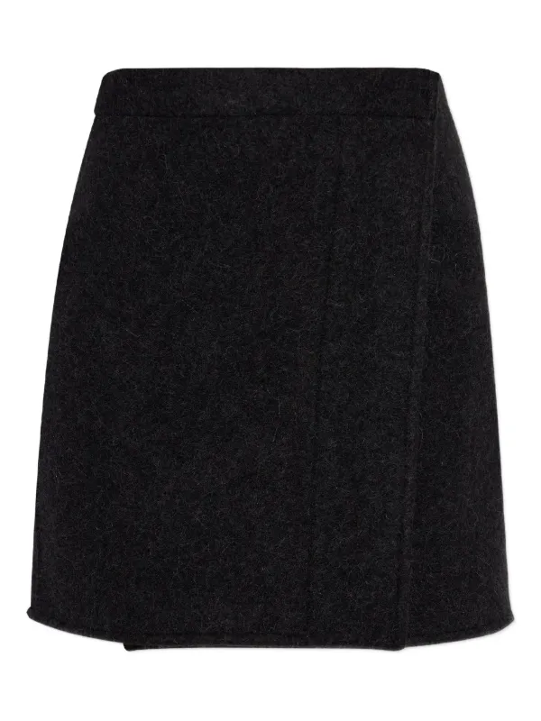 Lemaire Wrap Mini Skirt in Black