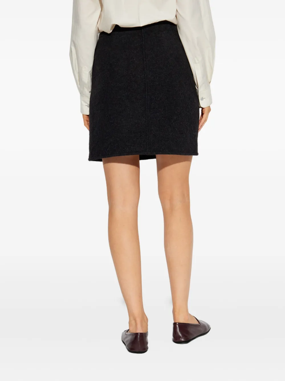 Lemaire Wrap Mini Skirt In Black