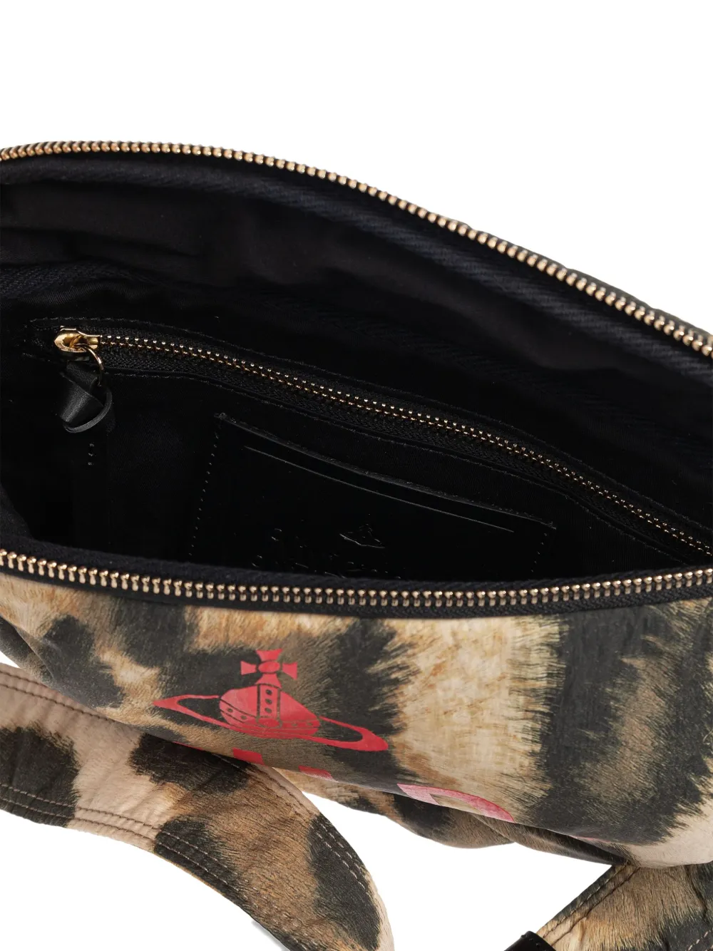 Vivienne Westwood Ada Leopard-print Belt Bag In Orange