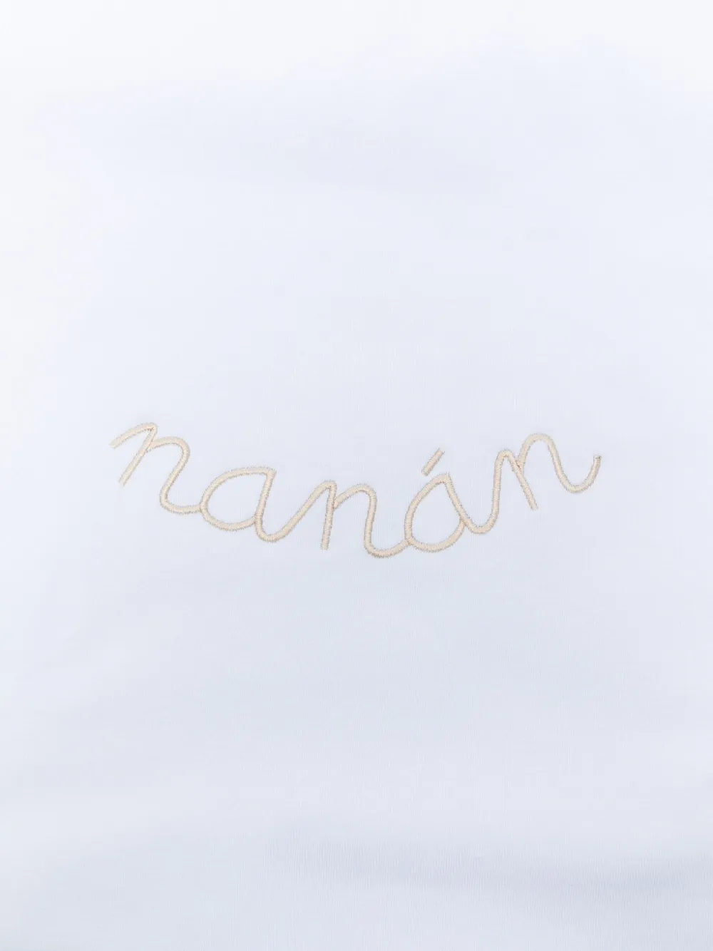 NANAN Deken met geborduurd logo en geknoopt detail - Blauw