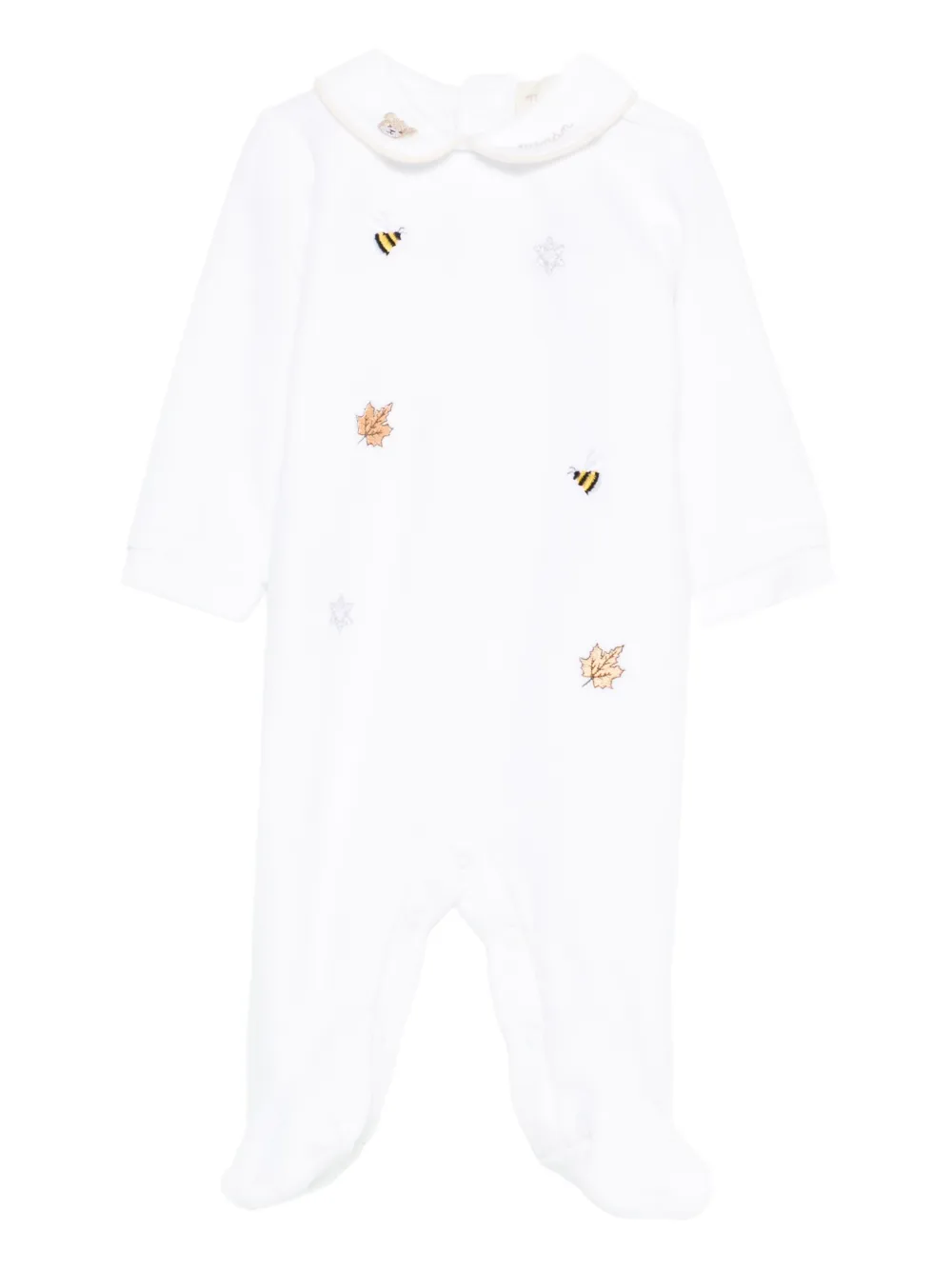 NANAN embroidered-detail babygrow - Weiß