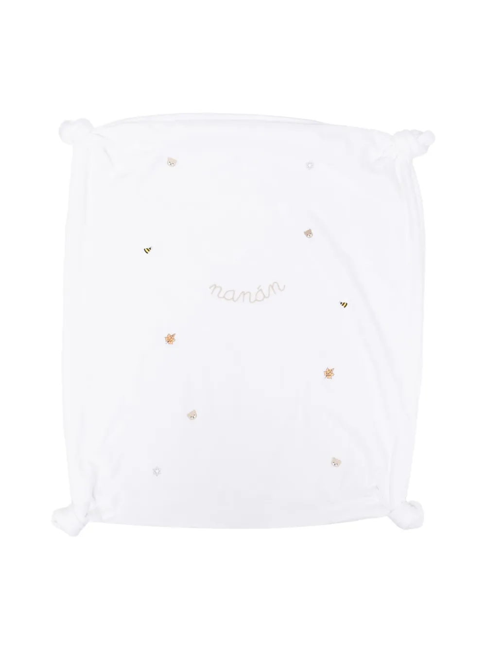 NANAN Coperta con ricamo - Bianco