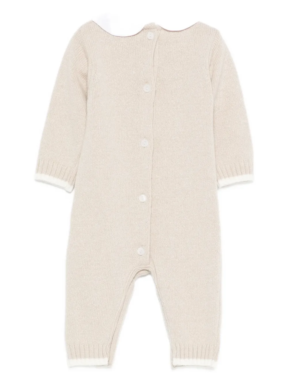 NANAN embroidered knitted romper - Beige