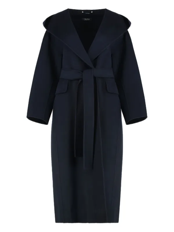 S Max Mara Mantel Mit Kapuze Blau FARFETCH AT