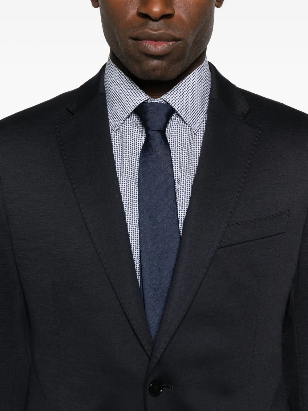 Emporio Armani Pak van wolblend Blauw