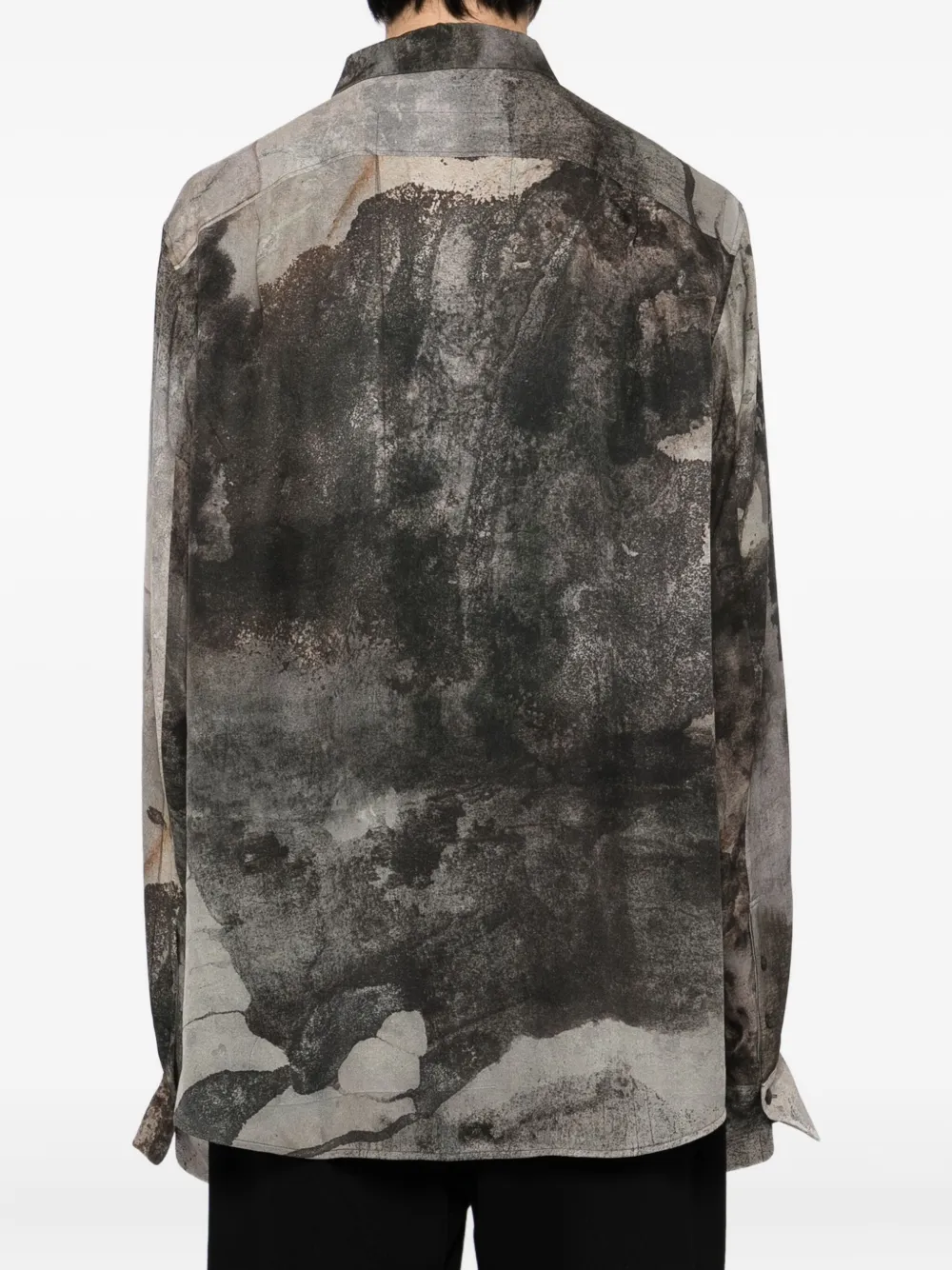 Ziggy Chen Printed Silk Shirt In Multi