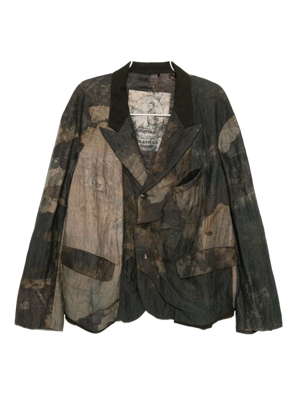 Ziggy Chen printed blazer | Grey | Image 1