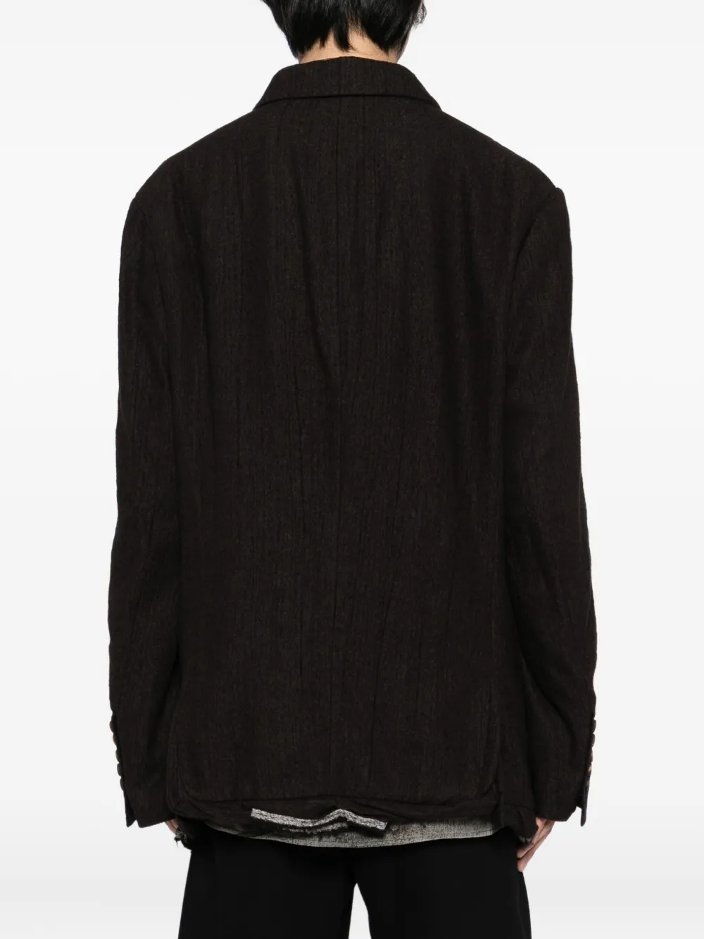 Ziggy Chen Blazer met enkele rij knopen Bruin