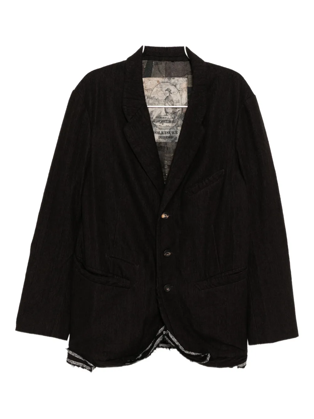 Ziggy Chen single-breasted blazer | Brown | Image 1