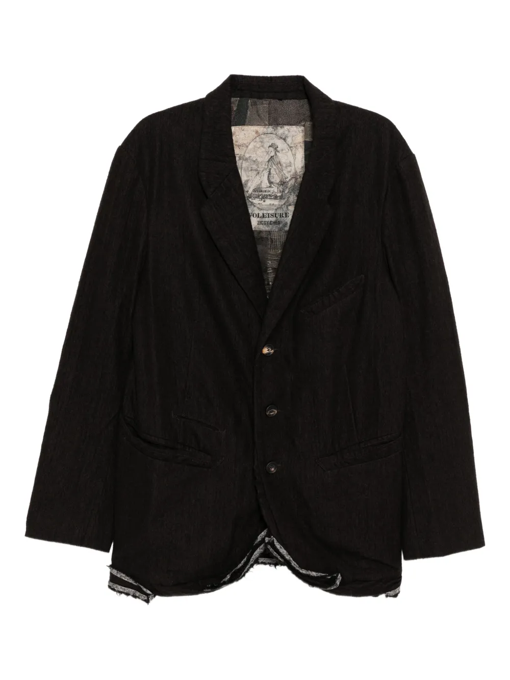 Ziggy Chen single-breasted blazer | Brown | Image 1