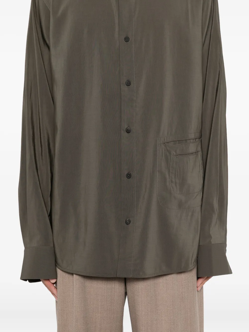 Ziggy Chen Long-sleeve Shirt In Green