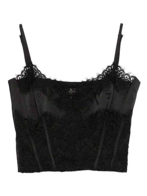 Babylone Paris lace-trimmed cropped top