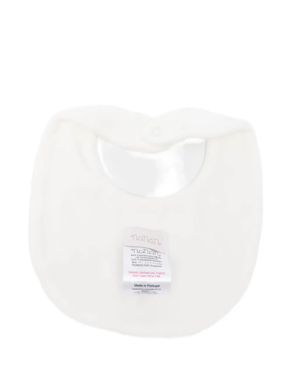 NANAN logo-embroidered bib - Wit